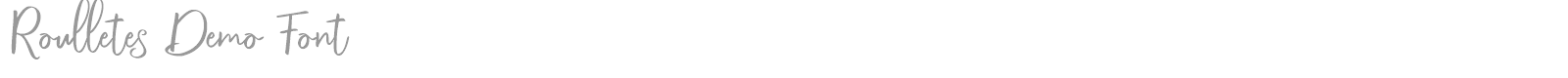 Roulletes font preview